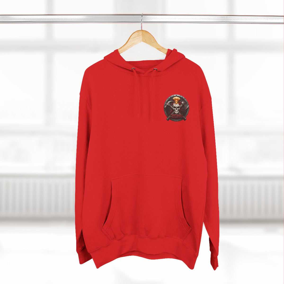 Zombie Go Boom Hoodie, Printed ZGB Logo Fleece Hoodie, Horror Fan Sweatshirt, Zombie Merch Gift