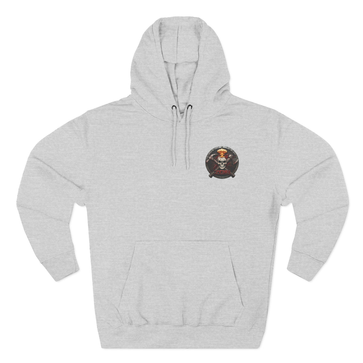 Zombie Go Boom Hoodie, Printed ZGB Logo Fleece Hoodie, Horror Fan Sweatshirt, Zombie Merch Gift