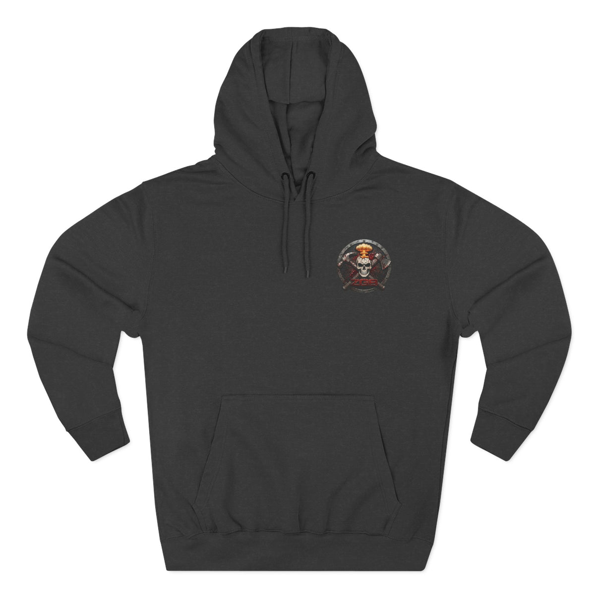 Zombie Go Boom Hoodie, Printed ZGB Logo Fleece Hoodie, Horror Fan Sweatshirt, Zombie Merch Gift