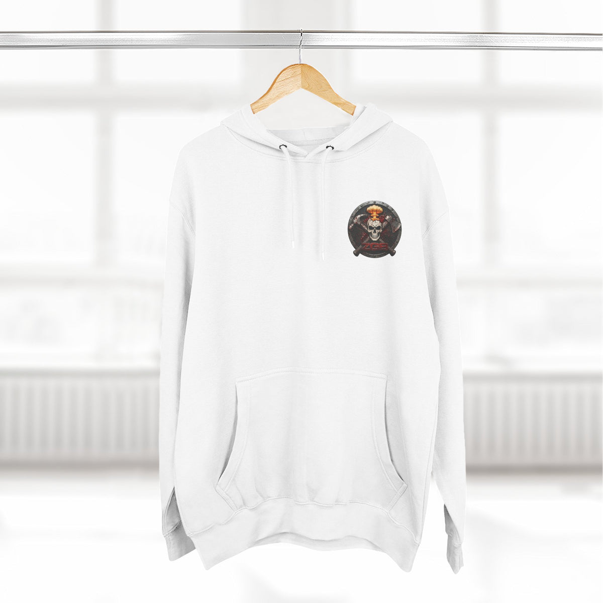 Zombie Go Boom Hoodie, Printed ZGB Logo Fleece Hoodie, Horror Fan Sweatshirt, Zombie Merch Gift