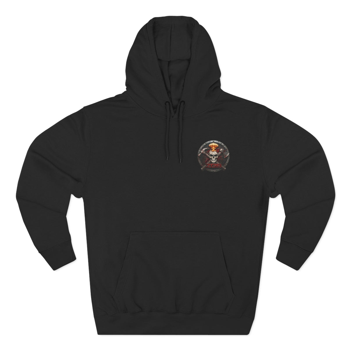 Zombie Go Boom Hoodie, Printed ZGB Logo Fleece Hoodie, Horror Fan Sweatshirt, Zombie Merch Gift