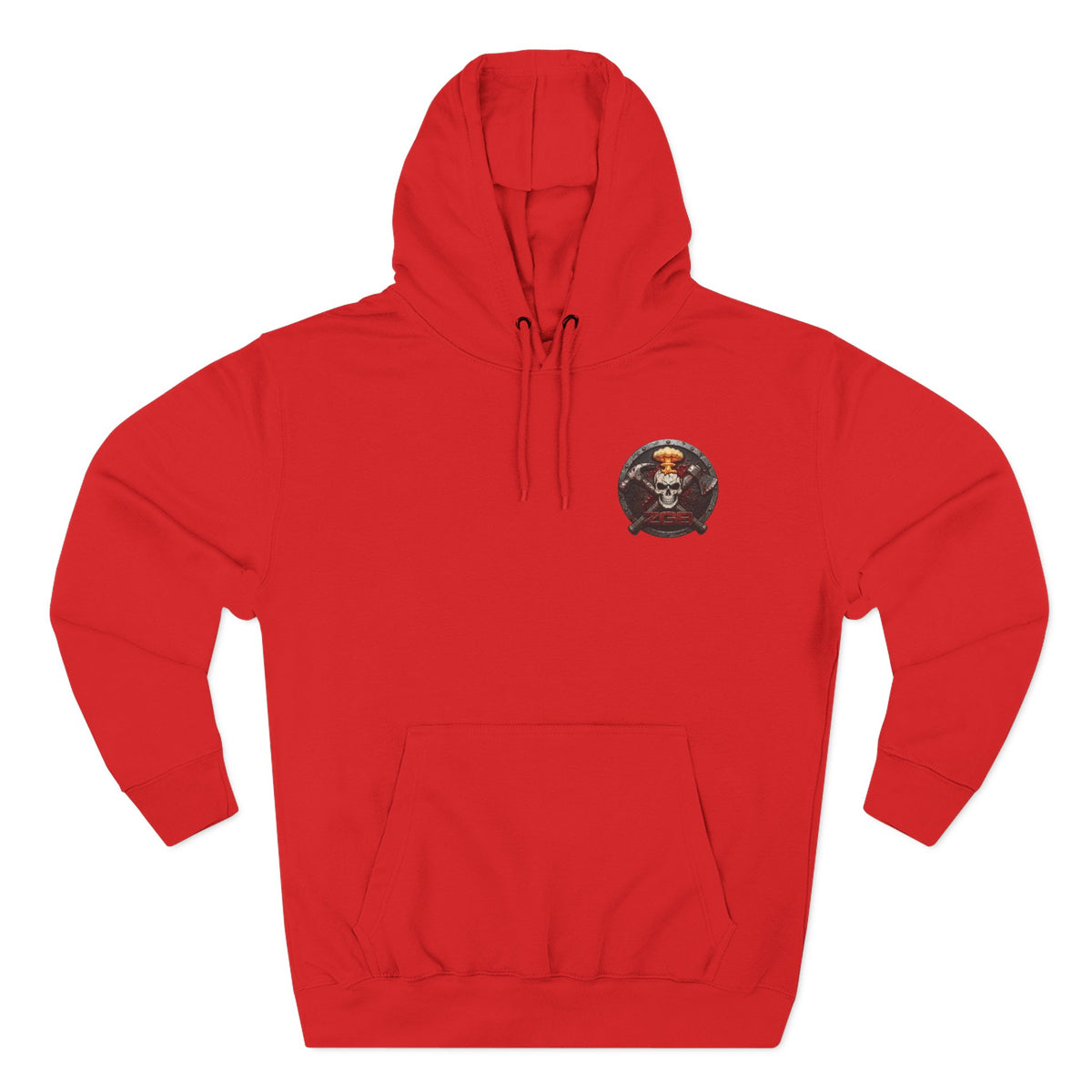 Zombie Go Boom Hoodie, Printed ZGB Logo Fleece Hoodie, Horror Fan Sweatshirt, Zombie Merch Gift