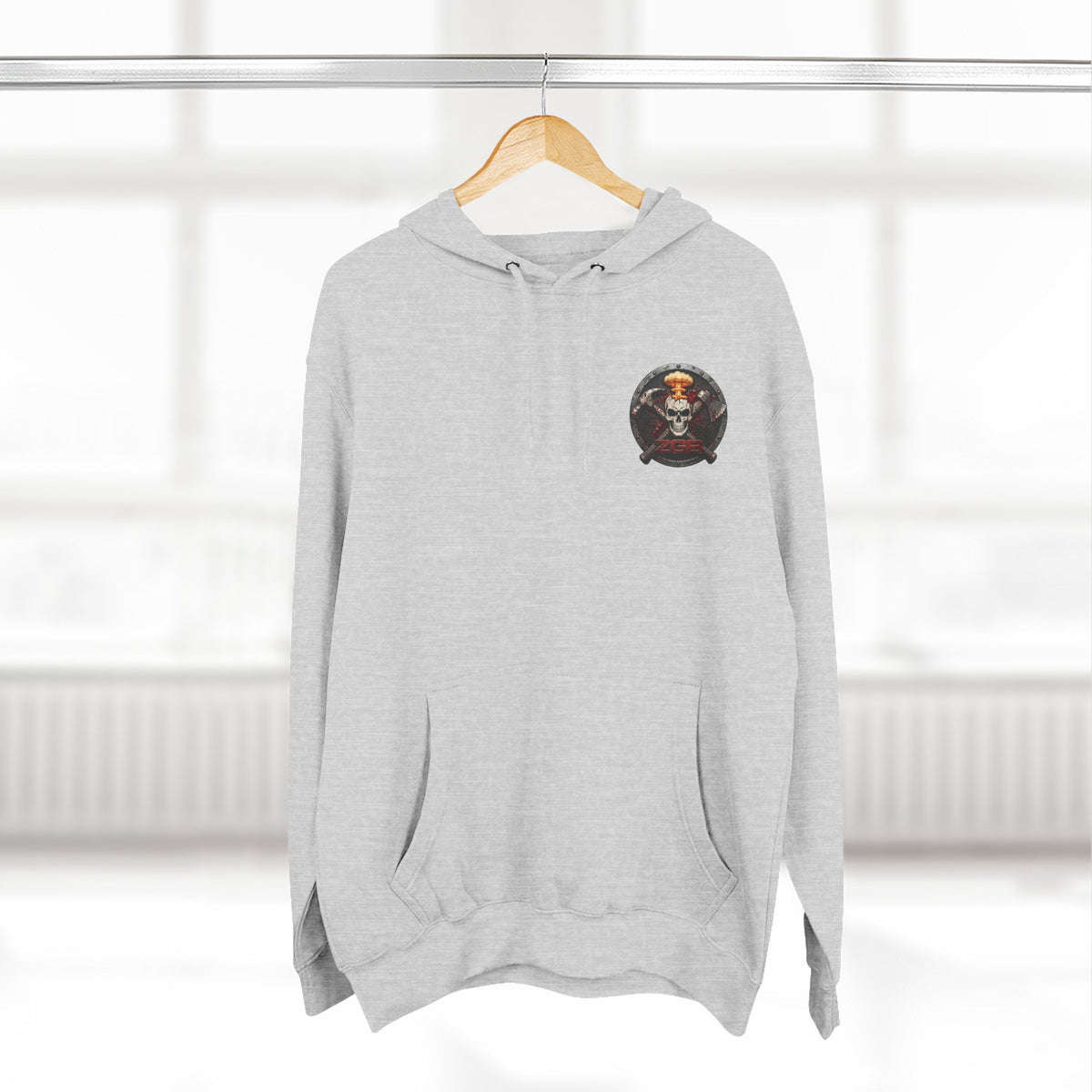 Zombie Go Boom Hoodie, Printed ZGB Logo Fleece Hoodie, Horror Fan Sweatshirt, Zombie Merch Gift