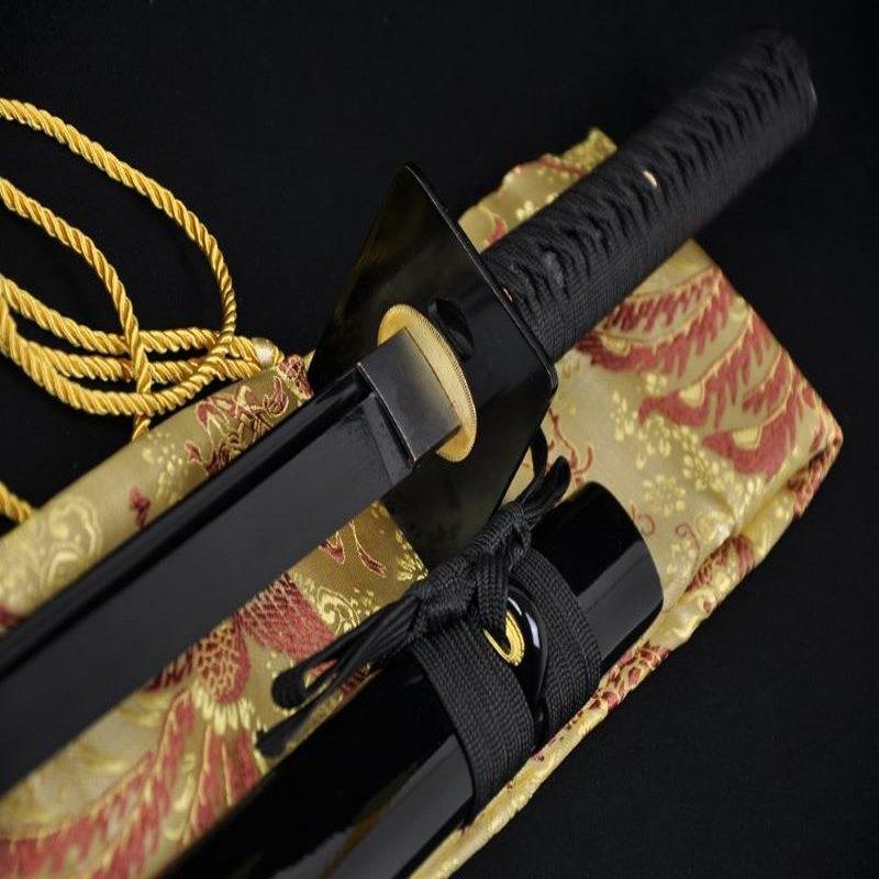 Handmade Laminated Full-Black Ninjato